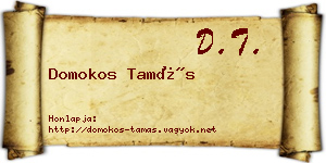 Domokos Tamás névjegykártya